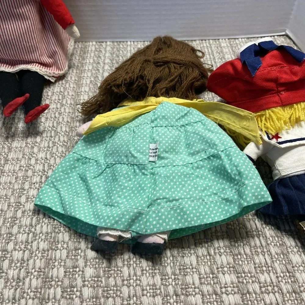 Vintage Set of 3 girl‎ female ragdolls